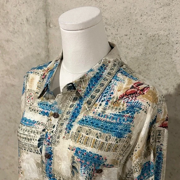 Vintage Campia Hawaiian Shirt | Y2K 90s Resortwear | Beach Vacation Button Up - Picture 3 of 7